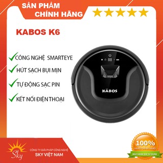 Robot hút bụi lau nhà KABOS K6 – Phiên bản Quốc tế - Ngôn ngữ Tiếng Việt - Bảo hành 15 tháng - Có hóa đơn đỏ