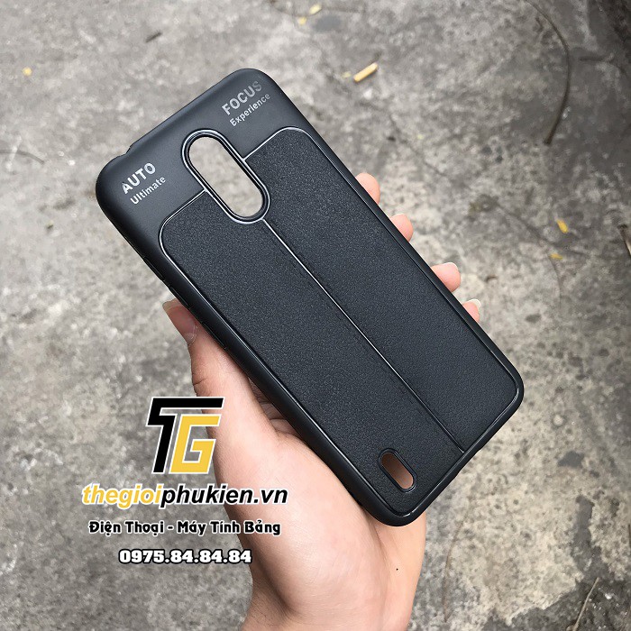 Ốp lưng Nokia C2 silicon giả da, chống sốc Auto Focus