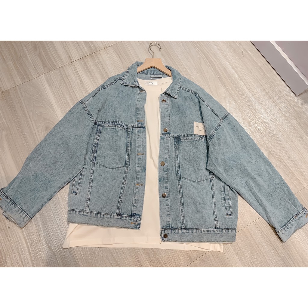 Áo bò jean nữ áo khoác bò street style basic unisex Hàn Quốc AKB01 chất liệu jean cao cấp