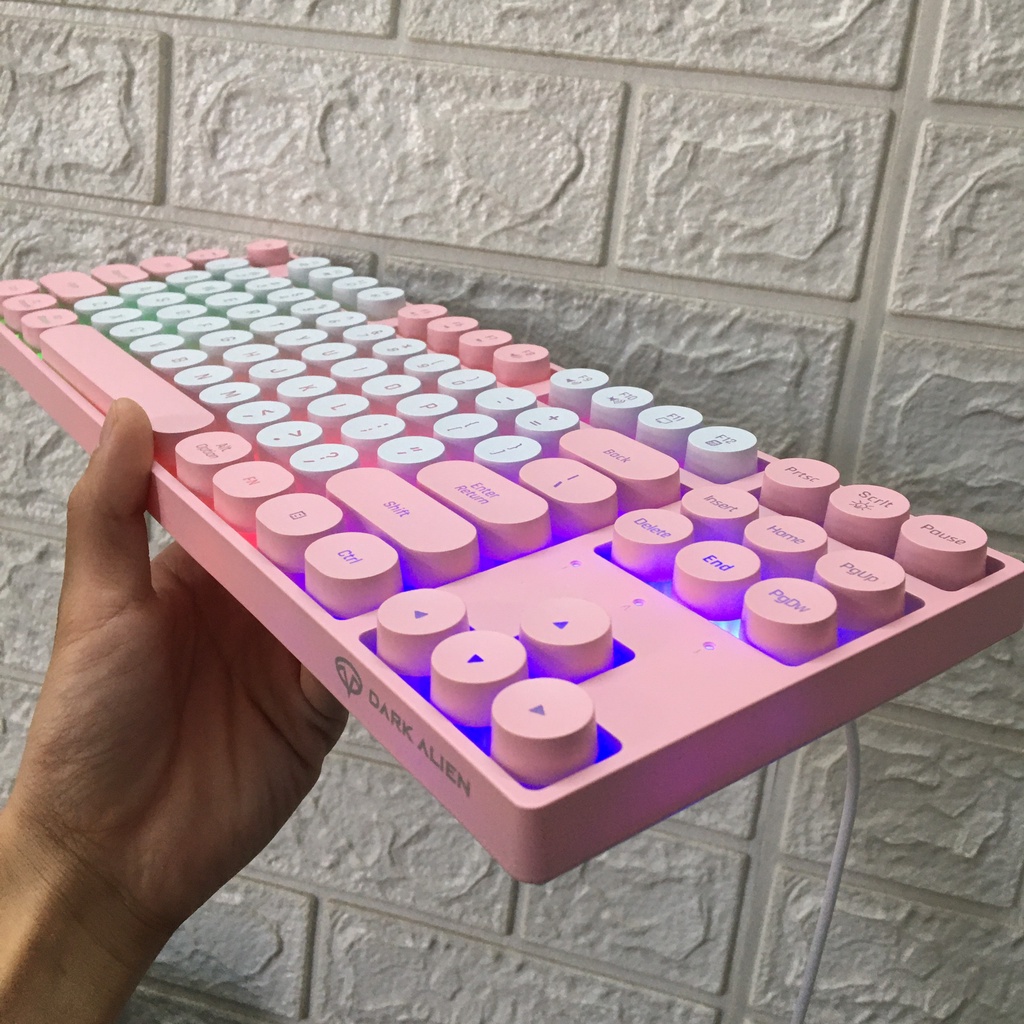 Bàn phím máy tính màu hông cute
