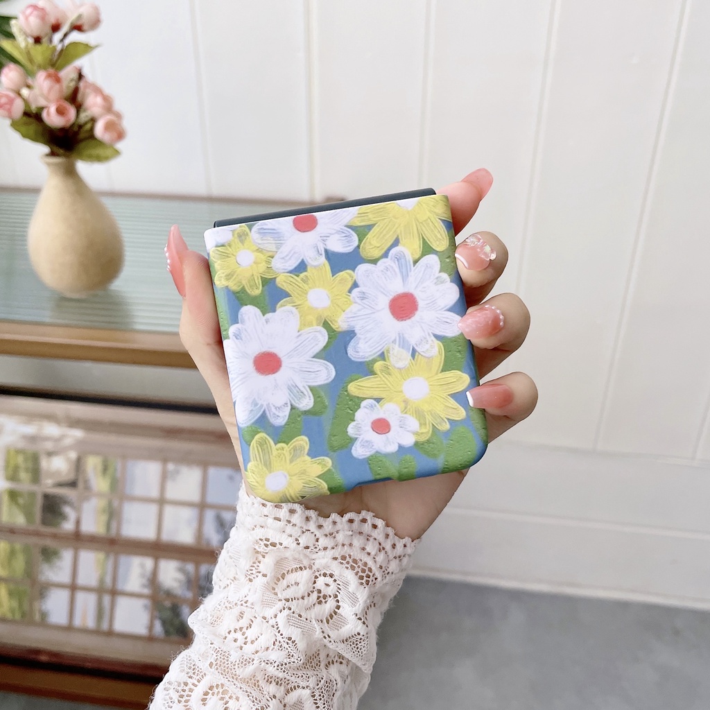 Ốp Điện Thoại PC Cứng Chống Sốc Họa Tiết Tranh Sơn Dầu Phong Cách Retro Cho Samsung z Flip 3 z Flip3