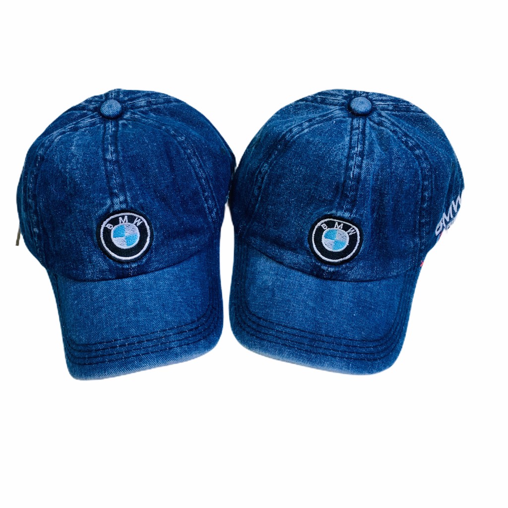 Mũ Lưỡi Trai BMW Thể Thao Nam Nữ Thêu Logo Nổi Bật Chất Vải Jean Cao Cấp