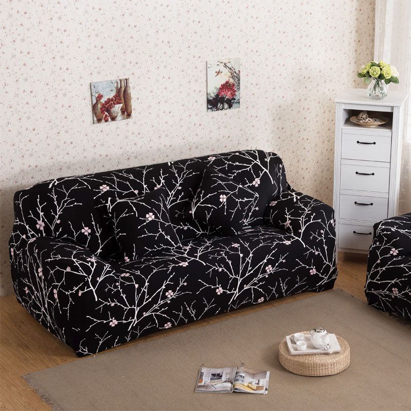 Vỏ Bọc Ghế Sofa Co Giãn Họa Tiết Hoa