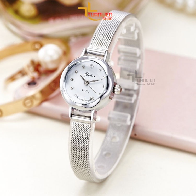 Đồng hồ nữ chính hiệu Protab Yuhao YH045, dây thép không gỉ, chống nước tốt