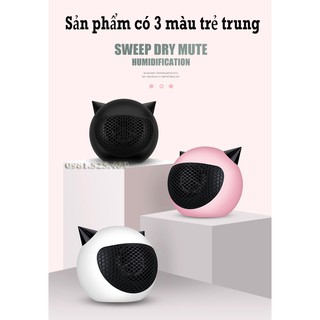 Máy sưởi mini cầm tay để bàn 2 chiều đa năng cao cấp chống bỏng, chống lật, công suất 500W