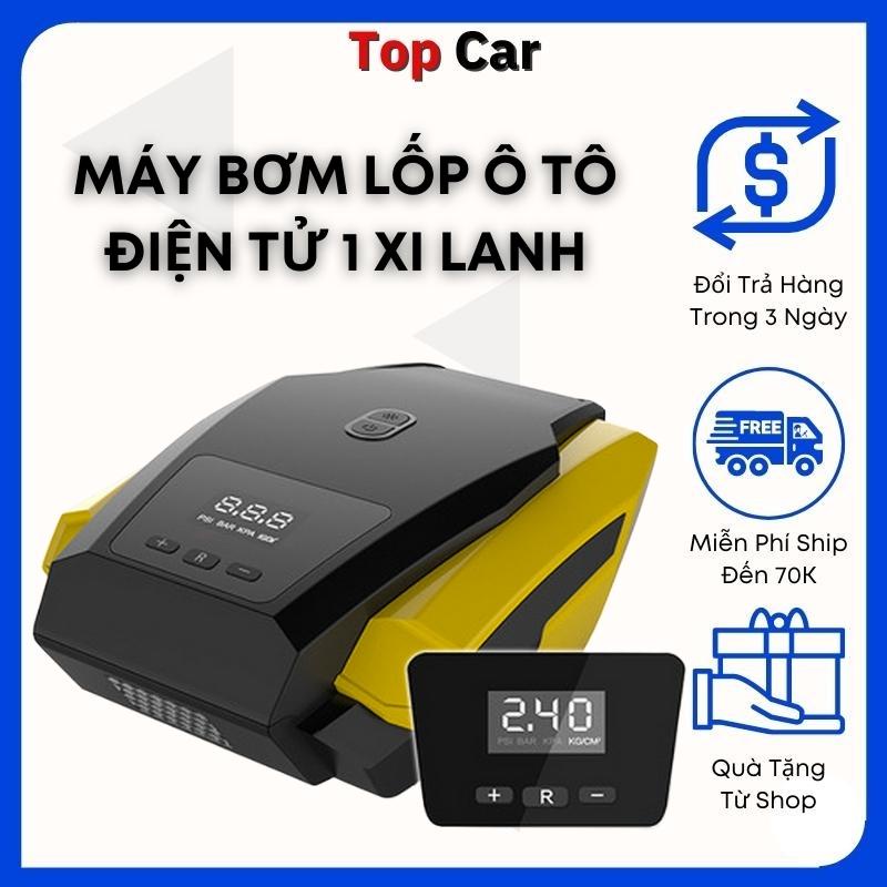 Bơm Xe Ô Tô - Bơm Lốp Ô Tô Điện Tử 1 Xi Lanh Có Đèn, Màn Hiển Thị LED, Tự Ngắt, Phù Hợp Xe 4-7, Xe Tải Loại Nhỏ 1 Tấn