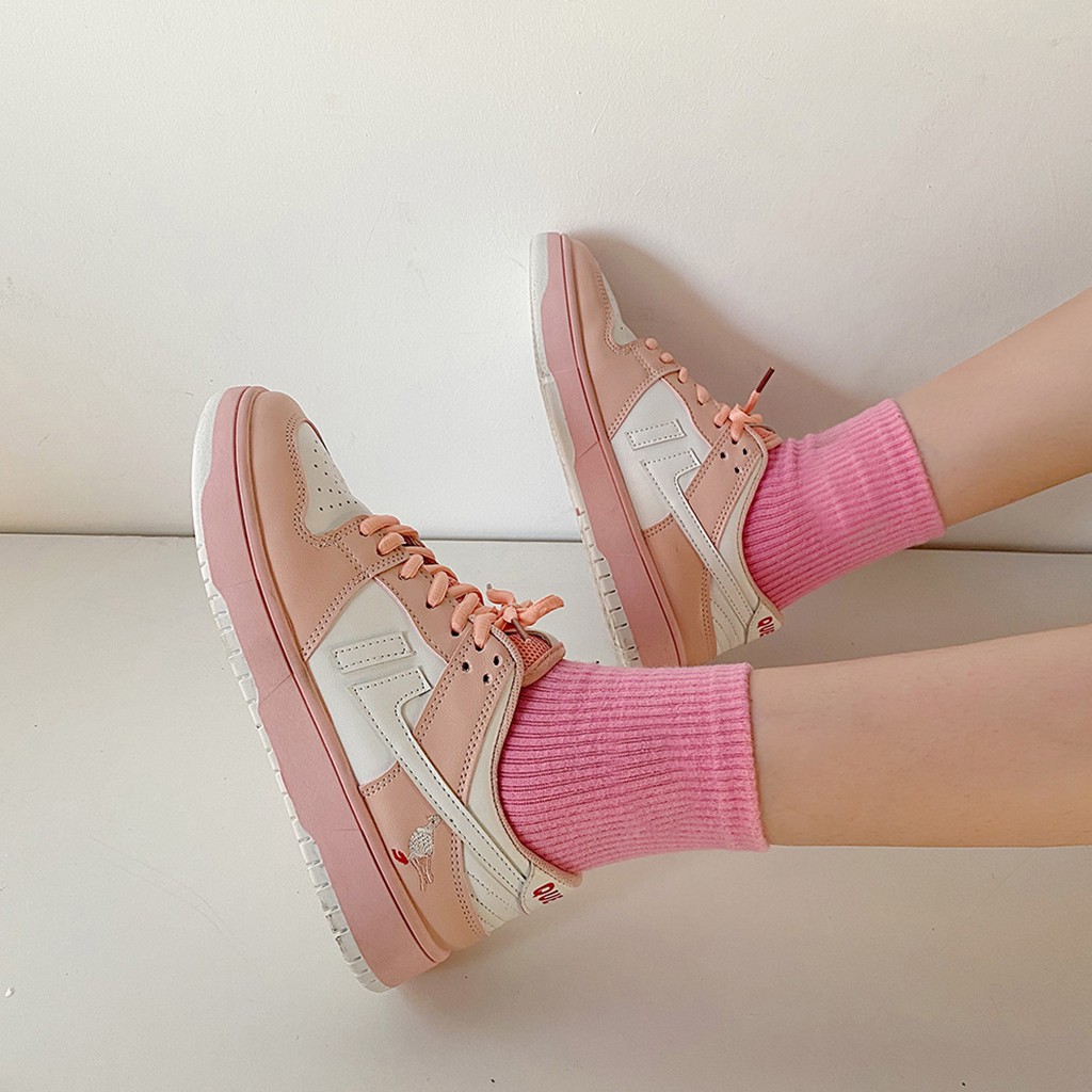 Giày bata nữ giayBOM PU đế cao 3 cm B1205