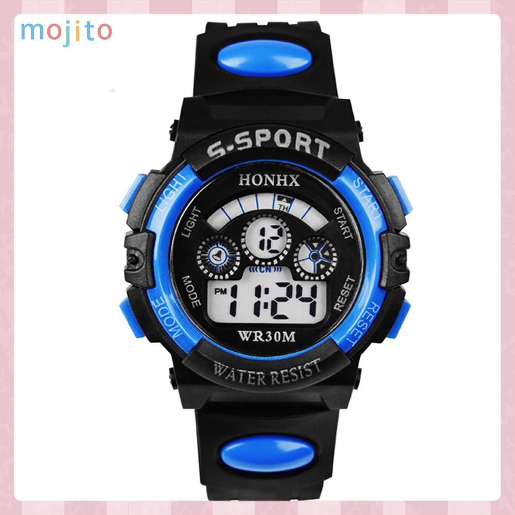 MOJITO Fashion Multifunction Waterproof Boy Sports Electronic Children Watches