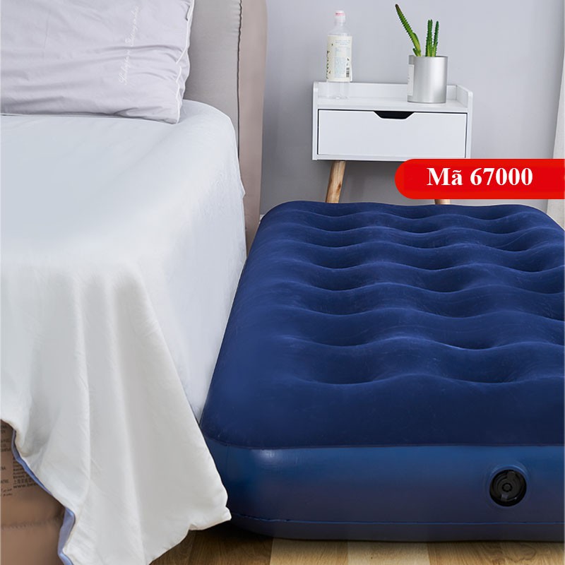 Đệm hơi Nêm bơm hơi gia đình Bestway cao cấp tặng kèm bơm điện 2 chiều mã 67000 size 185x76x22cm VTM