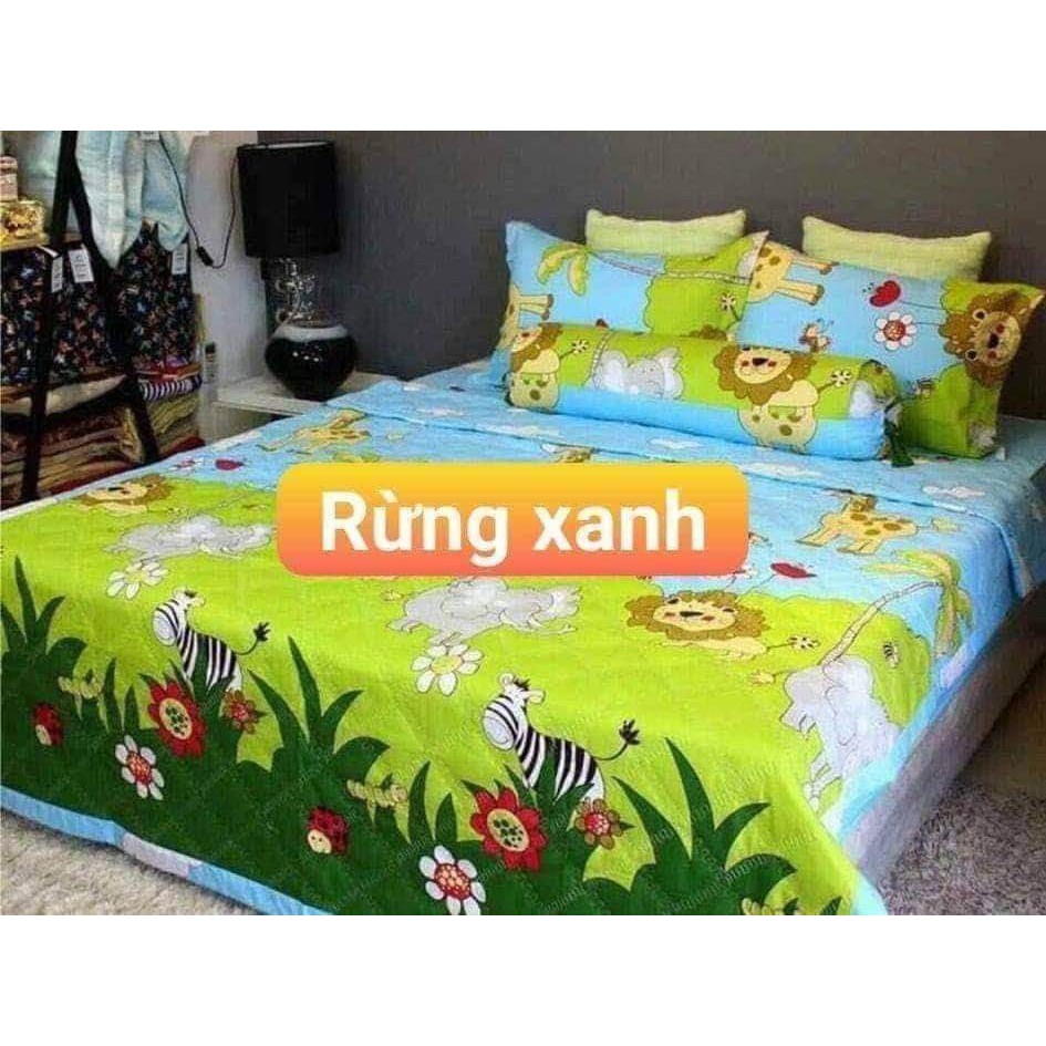 Sản phẩm ga gối 4 món  họa tiết dễ  thương dành cho bé - Shop Nệm Khánh Ngọc