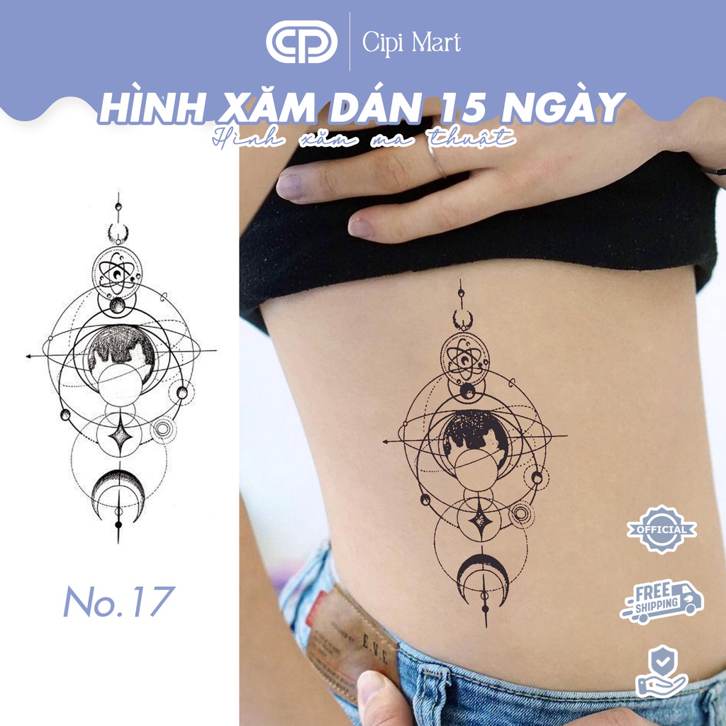 CIPI MART - Hình xăm tạm thời 15 NGÀY - chống nước, cọ xát 017
