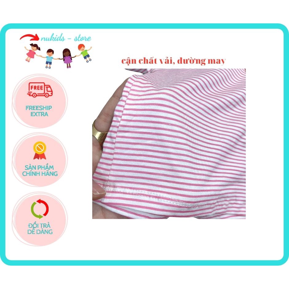 Minkymom ba lỗ áo kẻ in hình hoạt hình dễ thương