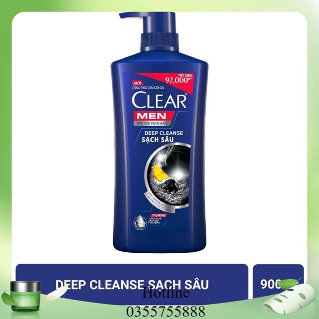 Dầu Gội Đầu cho nam Clear Men đánh bay gàu, ngứa và vi khuẩn mát lạnh cực đỉnh suốt ngày dài 900g