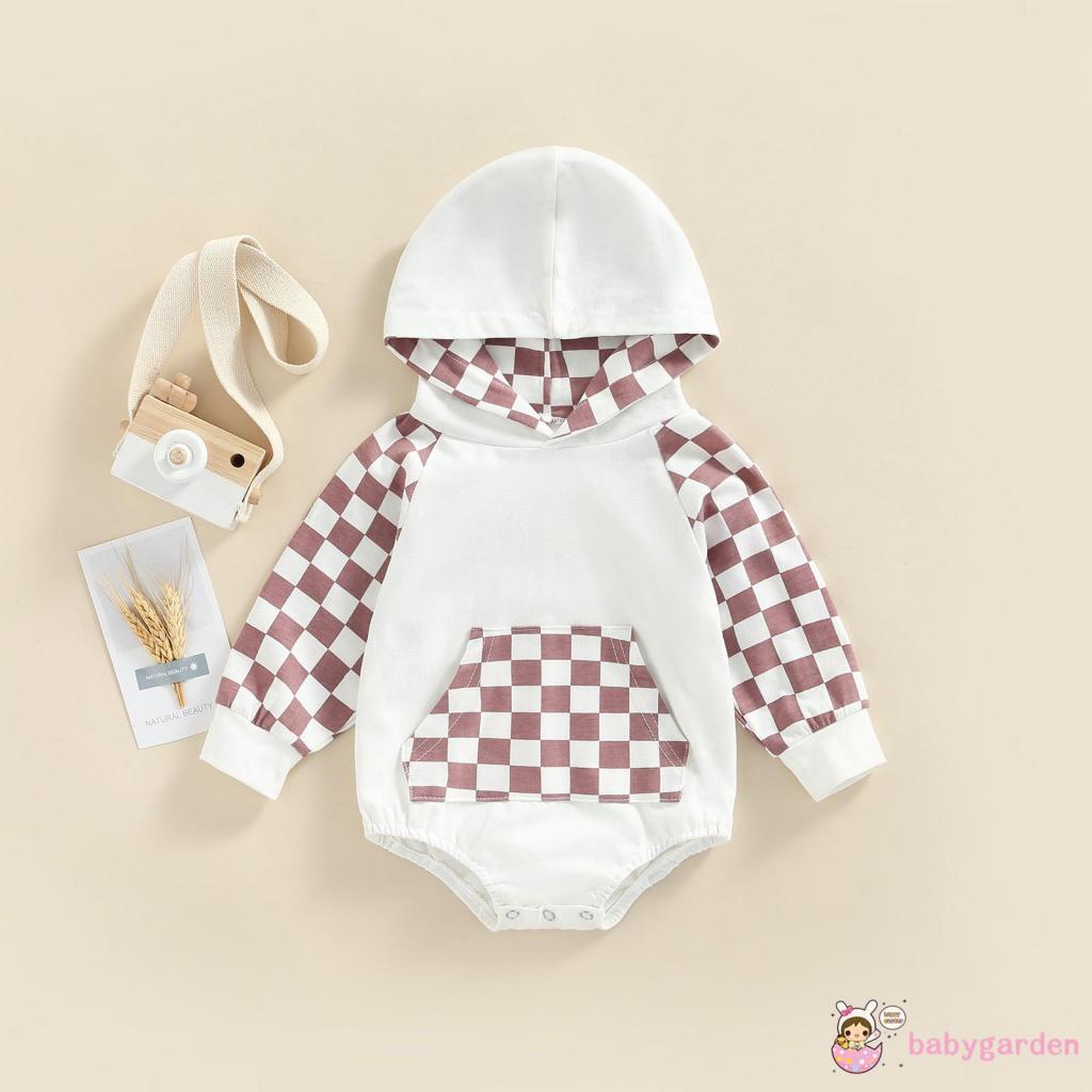 Bộ Áo Liền Quần Dài Tay Có Túi Cho Bé 0-24 Tháng Tuổi