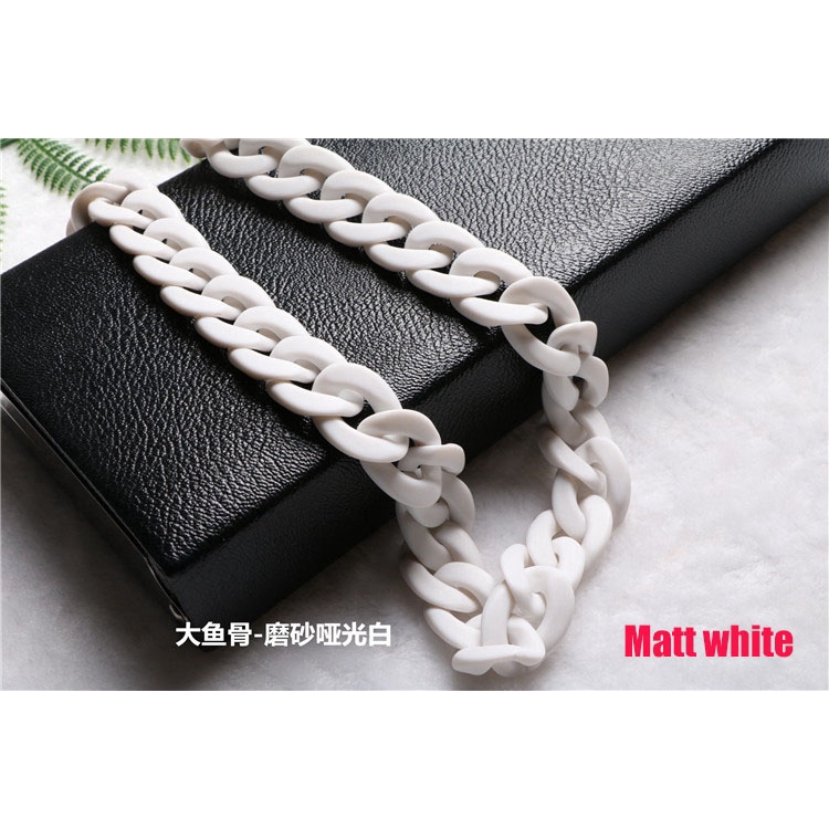 Dây xích đeo túi xách IELGY bằng nhựa acrylic hình xương cá cỡ lớn thời trang cho nữ