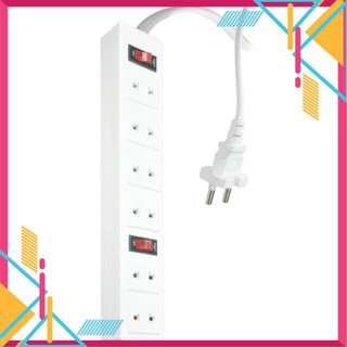 [GiáƯuĐãi] Ổ cắm Điện Quang 6 lỗ 2 chấu dây 2 mét, 5 mét