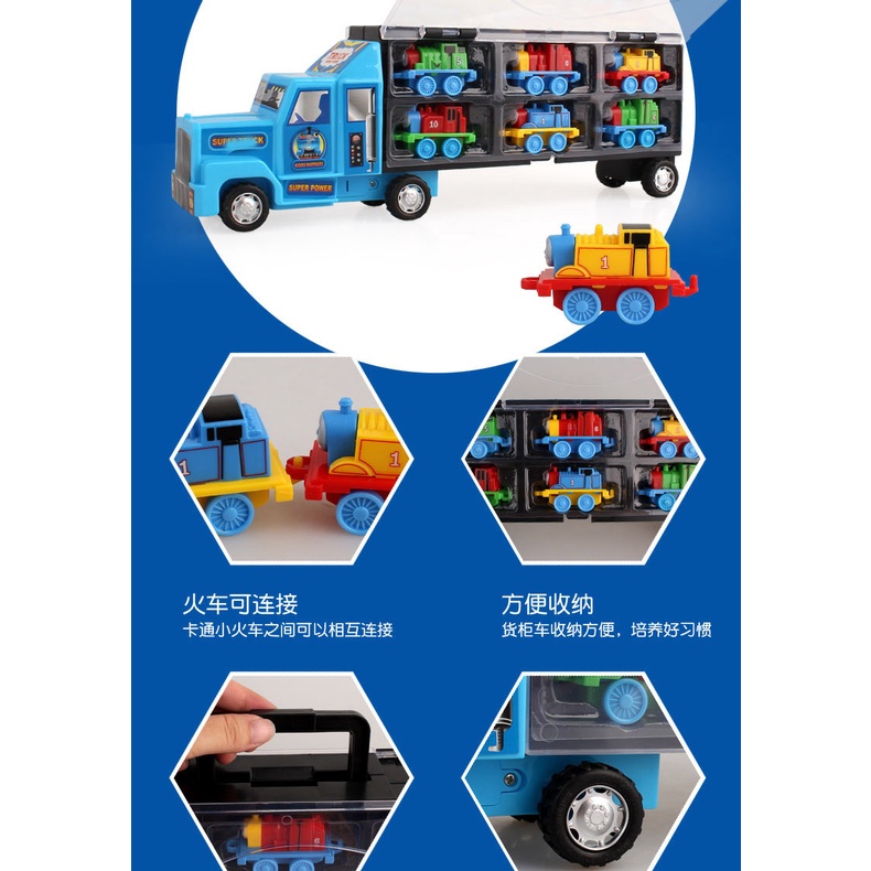 [Hàng mới về] Đồ chơi xe tải chở 6 Chiếc xe con Độc đáo