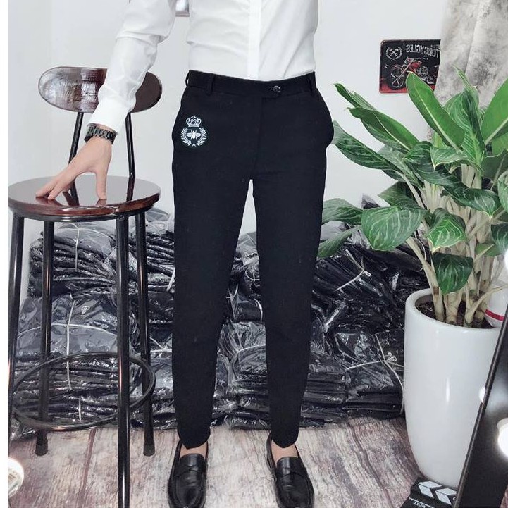 Quần tây nam thêu họa tiết chất vải tuyết Hàn co giãn 4 chiều : Không nhăn - Không xù - Không bay màu(QAHT) | BigBuy360 - bigbuy360.vn