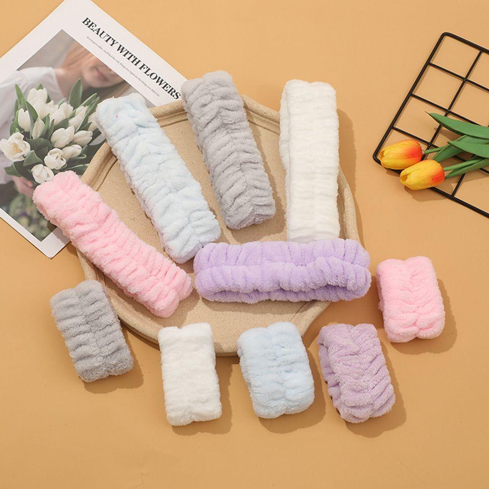 ANEMONE Băng đô cài tóc rửa mặt Bằng Cao Su Mềm Có Thể Điều Chỉnh Phong Cách Hàn Quốc