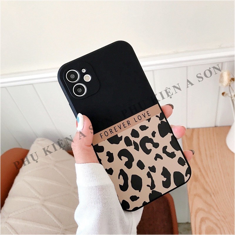 Ốp lưng iphone cạnh vuông da báo love 5/5s/6/6plus/6s/6splus/7/7plus/8/8plus/x/xr/xs/11/12/pro/max/plus/promax