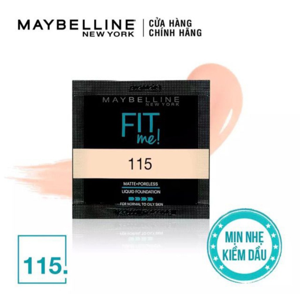 Gói Mẫu Thử Kem Nền Fit Me Đủ Tone Màu Mịn Nhẹ Kiềm Dầu Fit Me Maybelline