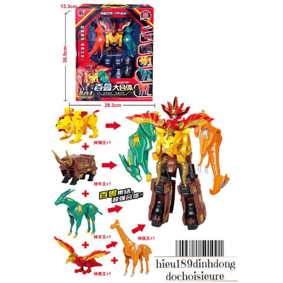 Lắp ráp siêu nhân gao king gao thú loại hộp đẹp