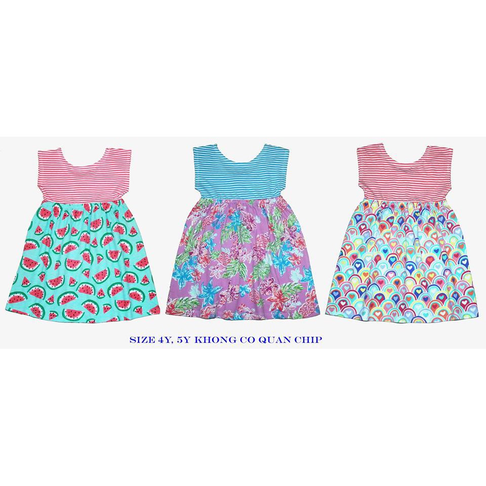 Toddler Girl Dress Gymboree. Đầm thun tay liền khoét lưng phối màu bé gái. Gymboree. Vietnam xuất xịn, đã on Web rồi ah