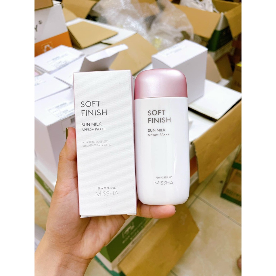 Kem Chống Nắng Missha Soft Finish Sun Milk Hàn Quốc SPF50+ PA+++70ml