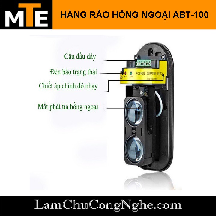 Hàng rào báo động chống trộm bằng cảm biến hồng ngoại ABT-100