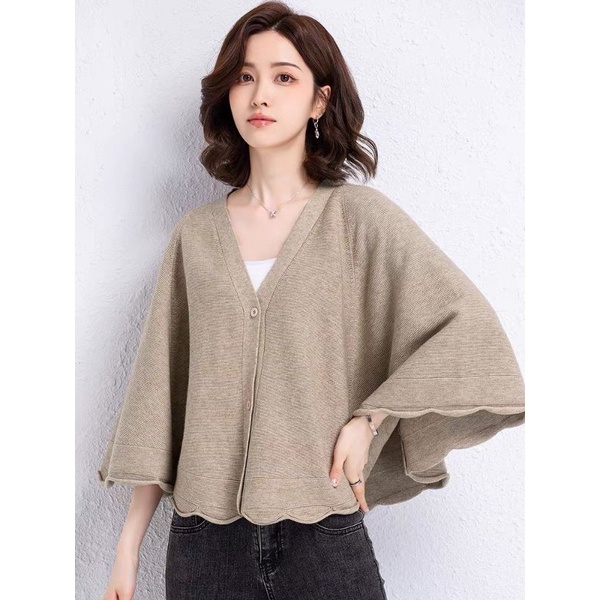Áo khoác cardigan len choàng cao cấp mẫu mới.