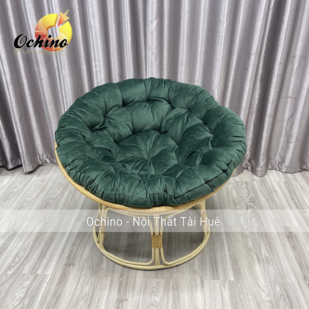 Ghế Papasan, Ghế nệm tròn thư giãn Papasan phòng khách/phòng ngủ phong cách vintage (hàng có sẵn được chọn màu nệm)