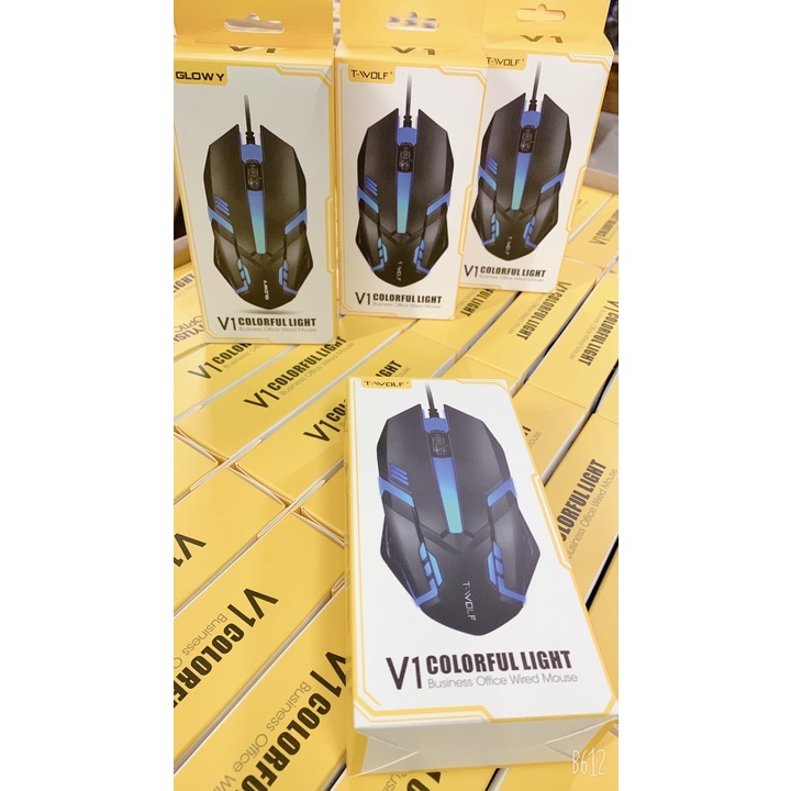 Chuột máy tính Gloway V1 LED có dây _ Chính Hãng 100%, Bảo hành 12 tháng