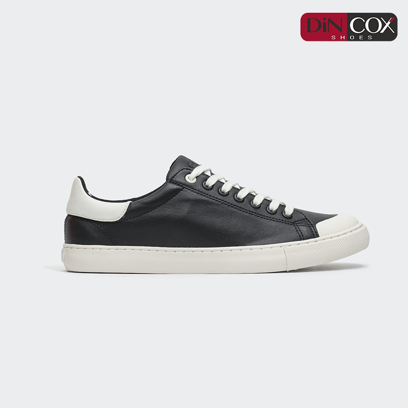 Giày Sneaker Da Nam DINCOX C13 Cách Điệu Sáng Tạo Black/White