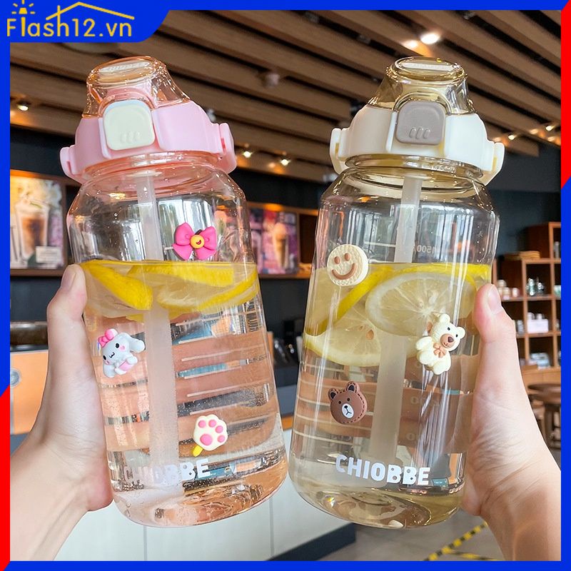 1500Ml Thể Thao Cốc Nước Công Suất Lớn Ngoài Trời Di Động Thể Dục Bình Nước Nhựa Chống Rơi Du Lịch Loại Lớn Không Gian Nước cốc