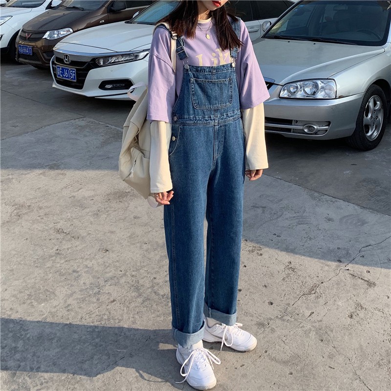 Quần yếm jeans ống rộng MQ09