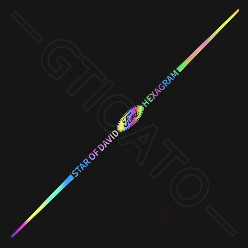 GTIOATO Decal DáN Xe HìNh DáN Xe,Thời Trang Mát MiếNg DáN Xe Bảy Màu Nhãn Dán Phản Quang Tem Logo DáN Xe DáN Xe PhảN Quang Trang Trí Ô Tô For Ford Ranger Focus Everest Transit Fiesta Ecosport Mustang Raptor Explorer Bronco Mondeo Tourneo