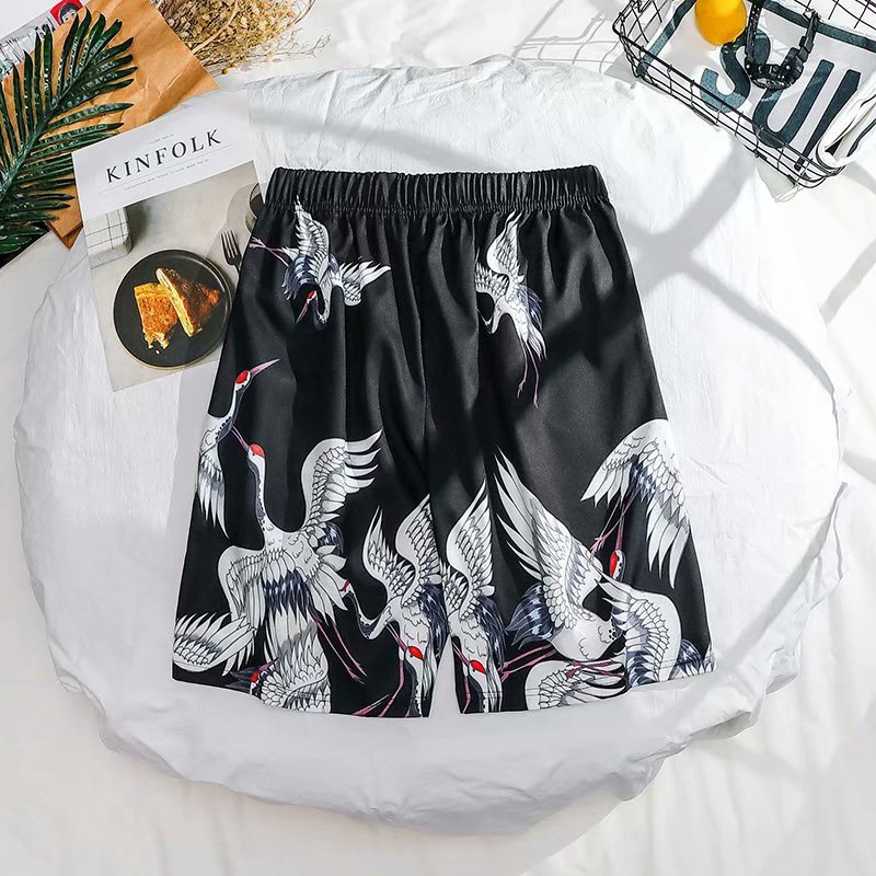 Fashion Short Sleeve Shirt Set And Shorts With Flamingo Pattern