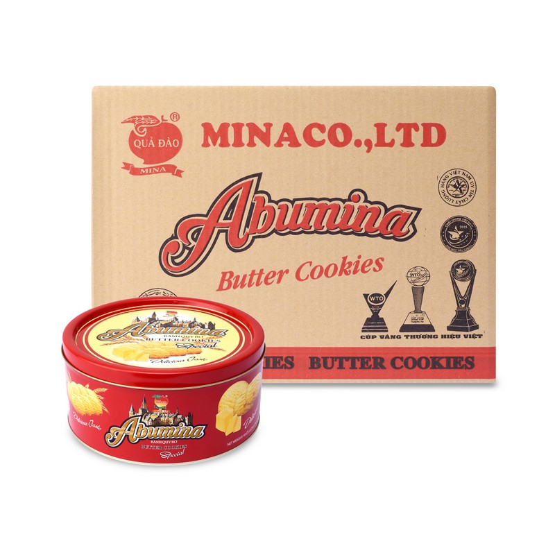 BÁNH QUY BƠ ABUMINA ( HỘP ) - ABUMINA BUTTER COOKIES 300GR