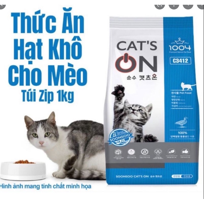 Hạt Cat's On Túi 1Kg Thức Ăn hạt khô cho mèo