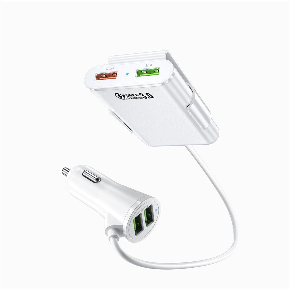 MYRONGVN Tẩu Sạc Nhanh QC3.0 4 Cổng Đa Năng Cho Xe Ô Tô