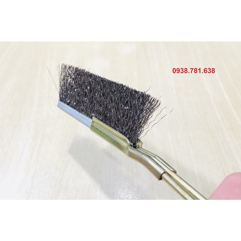 Bàn Chải Cán Sắt Đầu Thẳng Sợi Thép