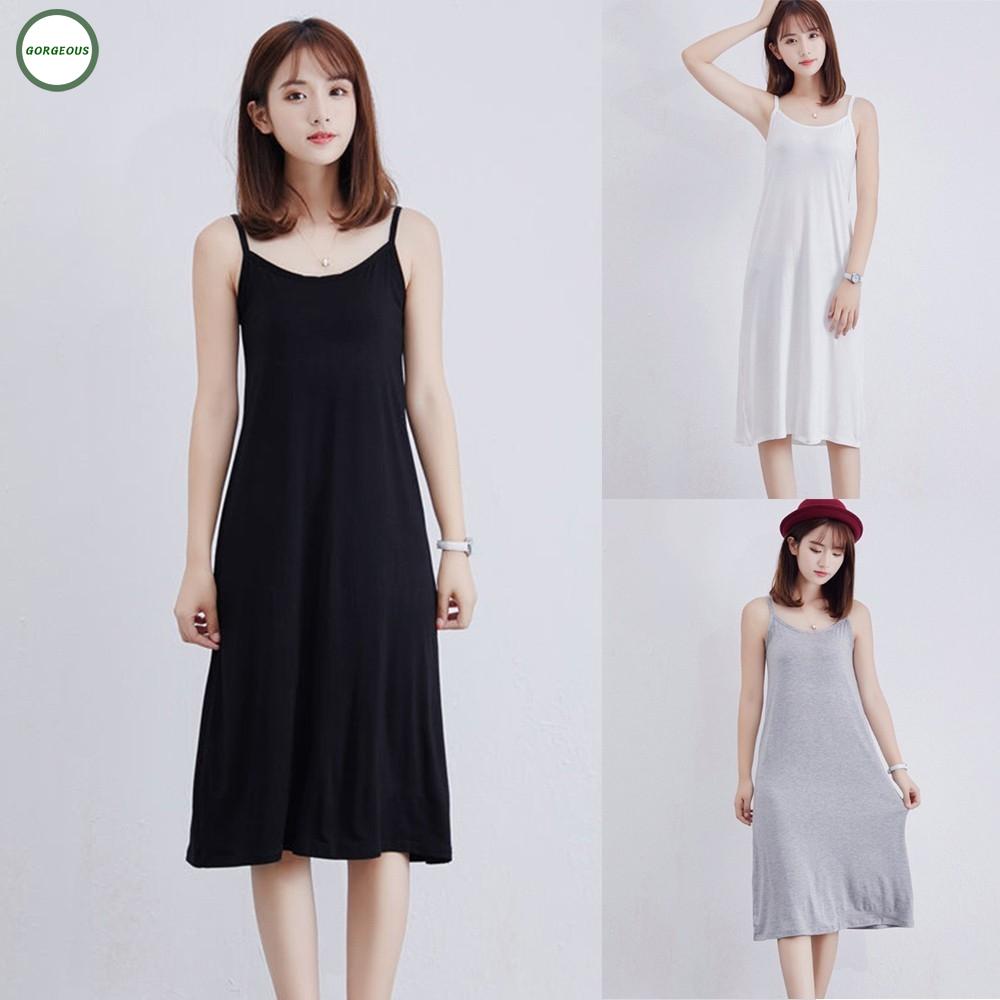 Đầm hai dây dáng dài màu trơn thời trang cho nữ
 | BigBuy360 - bigbuy360.vn