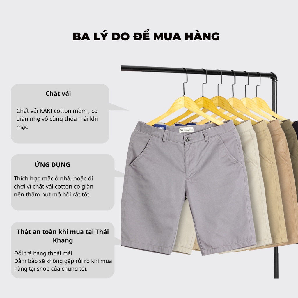 Quần short kaki nam THÁI KHANG vải cotton 100% dày mềm QKAKI13 | BigBuy360 - bigbuy360.vn