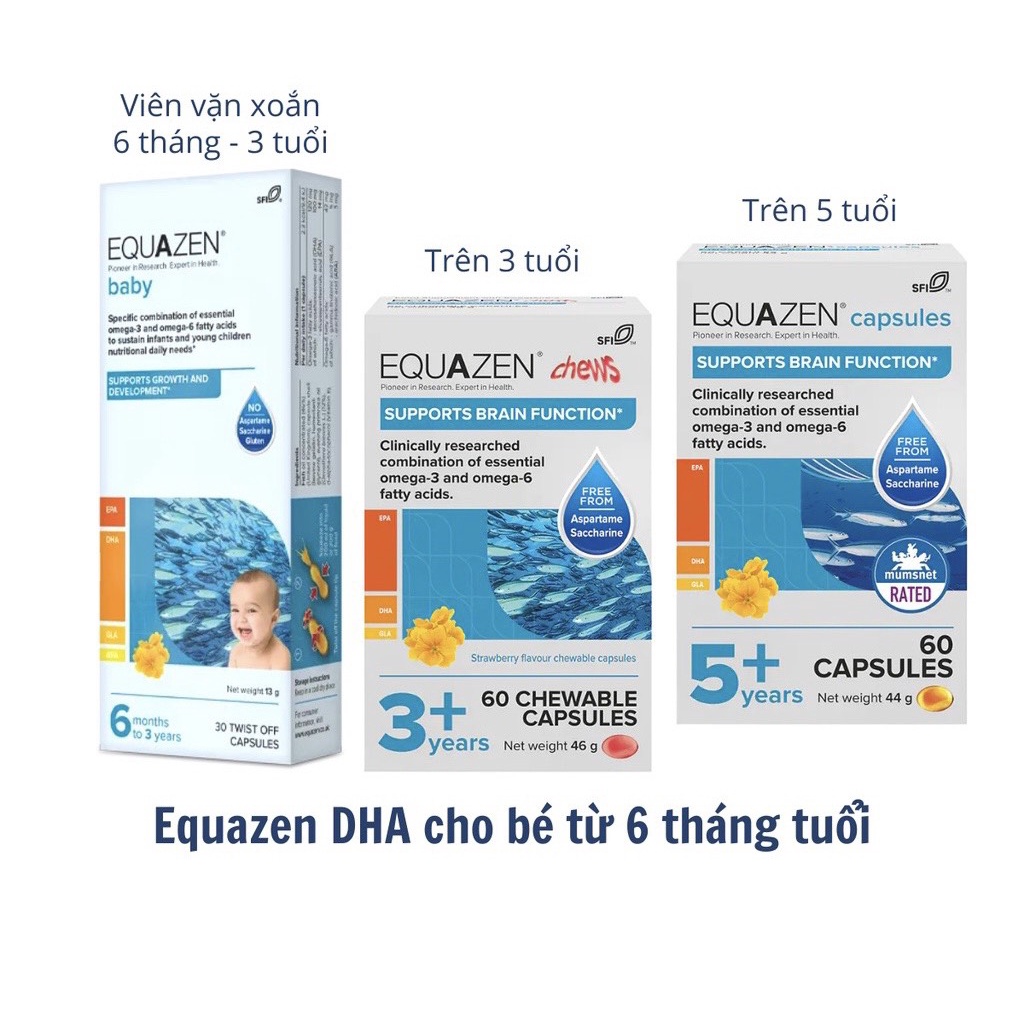 UK - Viên bổ sung DHA cho bé Equazen Eye-Q cho bé từ 6 tháng tuổi