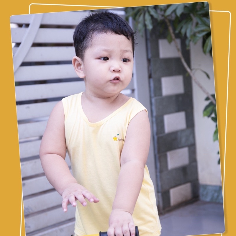 Bộ ba lỗ Astar vải sợi tre siêu mềm mát cho bé