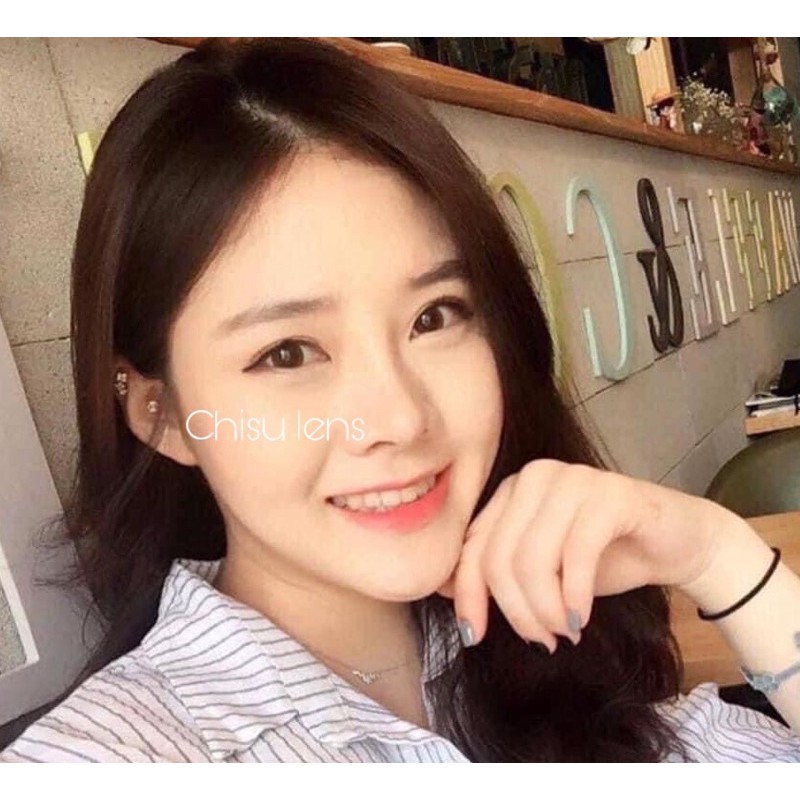 Lens (kính áp tròng) choco tự nhiên sử dụng 1 năm