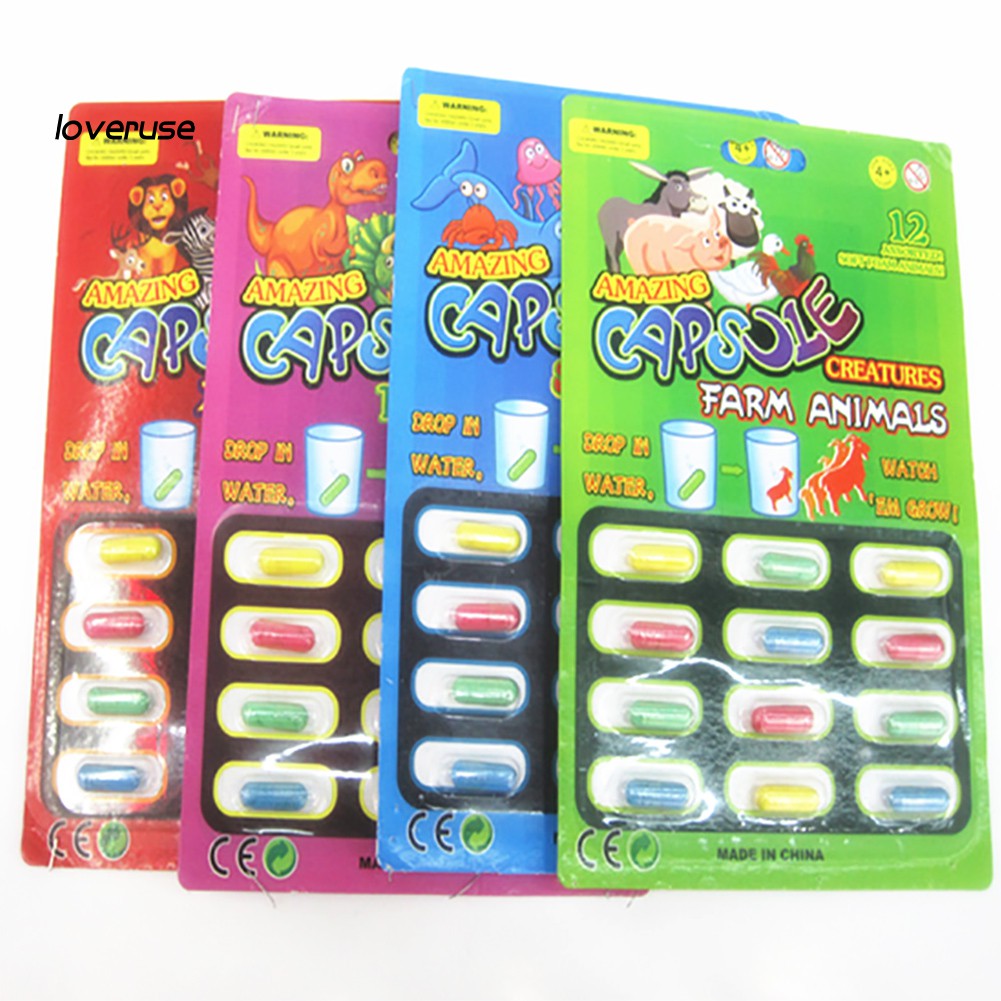 Set 12 Đồ Chơi Viên Nở Tạo Hình Động Vật Cho Bé
