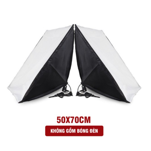 Bộ đèn combo Chân đèn + Softbox 1 đuôi đèn + 1 Led quay phim, livestream, chụp ảnh