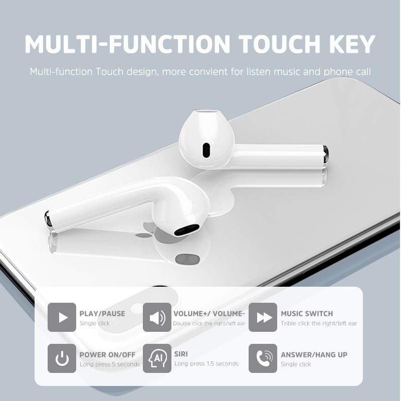 Tai Nghe Bluetooth Nhét Trong ko dây KIVEE TW02C Mini TWS Bluetooth 5.0 tương thích cho ĐT Android ip