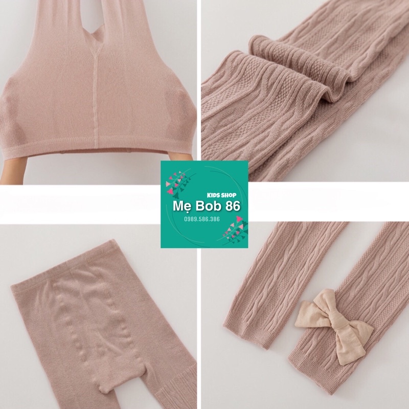 Quần tất len legging cho bé gái, quần tất không bàn, quần legging cho bé phong cách Hàn Quốc